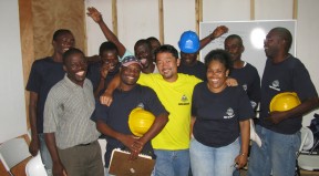 Celebrating the first full rollout of our Haitian damage assessment team.